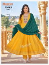 Anika By Mukesh 14kg Rayon Anarkali Style Kurti With Pant Dupatta Best Wholesale Shop In Surat
